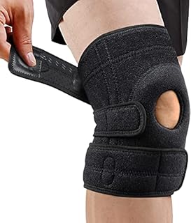 JATEKA Knee Support, Open Patella Knee Brace with Lateral Stabilizers, Men Women Knee Support Brace for Arthritis Running Sports and Injury Recovery