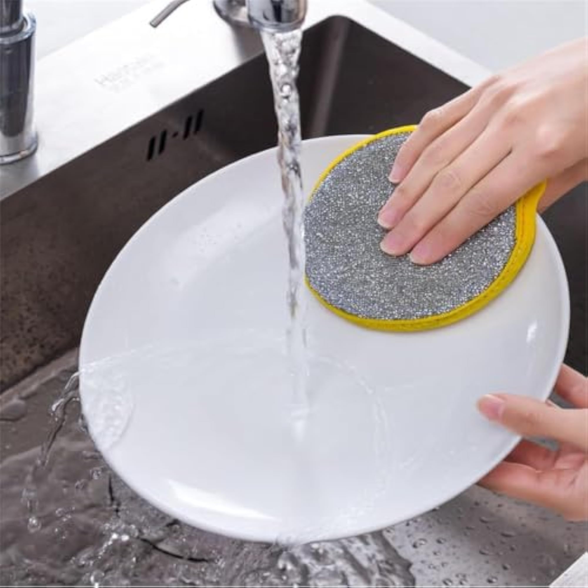 Sponge Dish Scrubber 2 in 1 Double Side Dishwashing