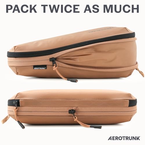 Aerotrunk Ultralight Compression Packing Cubes - Lightweight Travel Organizers for Suitcases and Luggage (6-Pack, Mocha) by Aerotrunk - Image 2