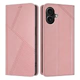 YOLALAHO 対応 iPhone 17 ケース 手帳型 耐衝撃 カード収納 いphone 17 カバー 財布型 スタンド機能 高級レザー あいふおん17 スマホケース 全面保護 上質な手触り ストラップホール付き マグネット式 擦り傷防止 かわいい おしゃれ ピンク