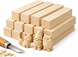 10er Pack Schnitzholz 3x3 cm / 10-20 cm lang Linde Holzklötzchen, Lindenholz Schnitzen, Basteln Drechseln, Holz aus einheimische Forstwirtschaft aus Sachsen (20 cm lang)