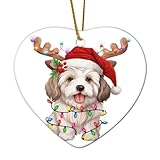 Cadeaux souvenirs : notre décoration en céramique mesure environ 7,6 cm de diamètre. Chaque décoration de sapin de Noël est livrée avec 1 cordon ruban pour une suspension facile. Idéal pour les anniversaires, mariages, anniversaires de mariage, Thanksgiving, raduations, pendaison de crémaillère, Halloween, semaine de reconnaissance des enseignants, fête des infirmières, fiançailles, Noël ou toute autre occasion. Ce qui en fait un ajout polyvalent à vos décorations de vacances