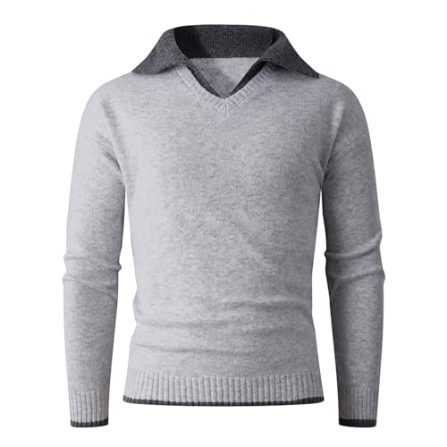 Suéter de punto premium de dos piezas con cuello en V liso