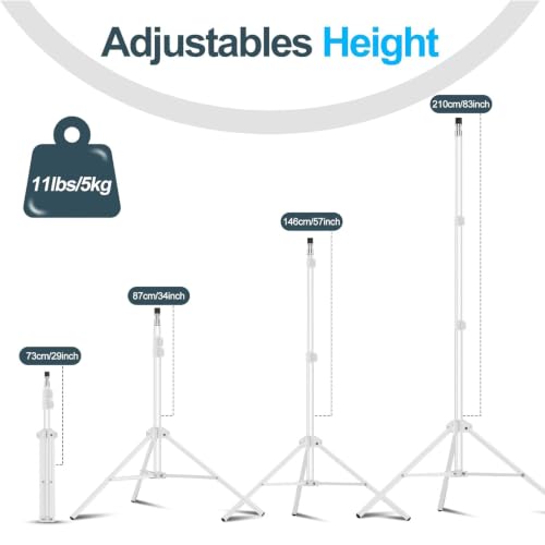 Image of EMART 7Ft Light Stand for Photography, Speedlight, Softbox 2 Pack-White