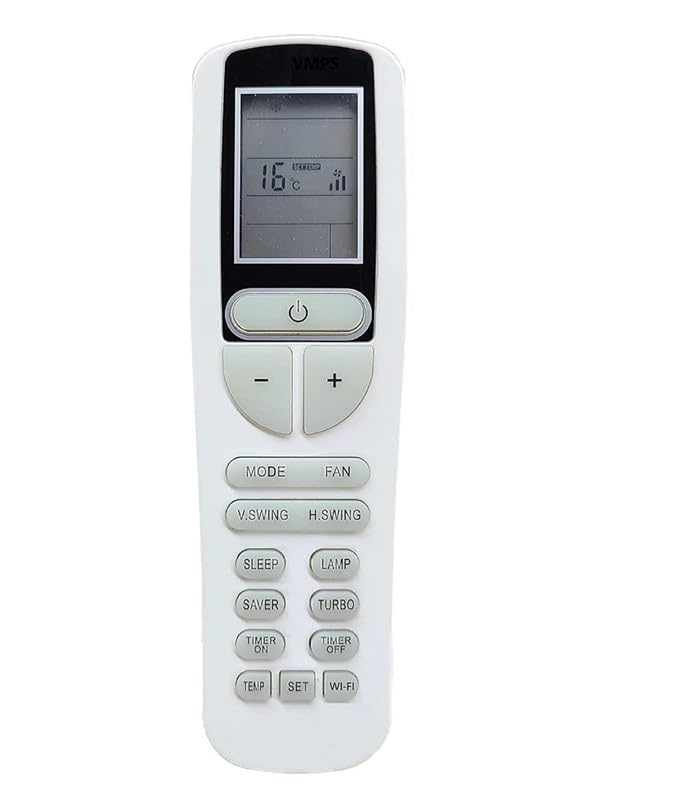VNQ AC Remote Compatible for Voltas 1.5 Ton Inverter Split/Window AC Remote No. 133B with WiFi Function (SAC_185V_JZJ White) (Exactly Same Remote Will Only Work)-image-2
