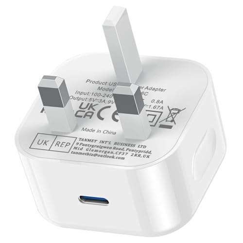 SEVENGO USB C Plug Fast Charge Compatible with New iPhone 17 Pro Max Air 16e 16 Plus Pro Max 15 14 13 12 11 SE Watch iPad 9 10 11th A16 A17 25W Type C Port Charging Wall Charger USBC Plugs Adaptor UK