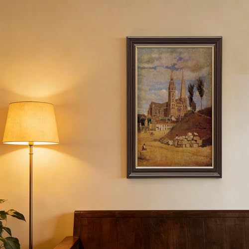 Poster cathédrale de Chartres Camille Corot impression toile décoration murale