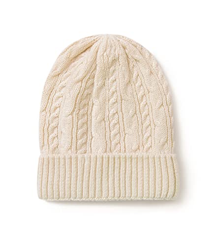 Villand 3 in 1 Womens Wool Hat Gloves & Scarf Winter Set, 3 Piece Cable Knitted Beanie Hat for Women with Gift Box2