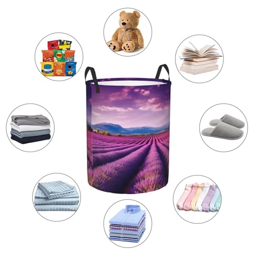 Panier à linge autonome Lavender fields grand sac de rangement durable - 7