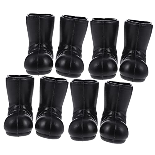BESPORTBLE Mini Boots Mini Shoes Miniature Shoes 4 Pairs Plastic Dollhouse Boots Christmas Desktop Decorations Ornaments Adornments Child Household DIY Accessories