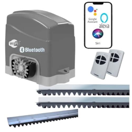 Kit Motor de Portão AGL Inteligente Wifi Izzy Deslizante 2 contro...