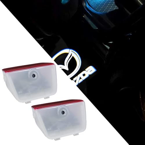 2Pcs Compatible for Mazzda 6 2018-2021 Non-Fading Car Door Logo Projector Lights LED Door Courtesy Welcome Ghost Shadow Light Puddle Lamp (mzda, fit for mazzda 6 2018-2021)