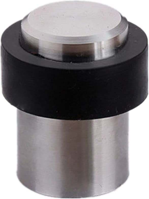 Tope de puerta cilíndrico de acero inoxidable y goma para suelo, protector anticolisión 46mm