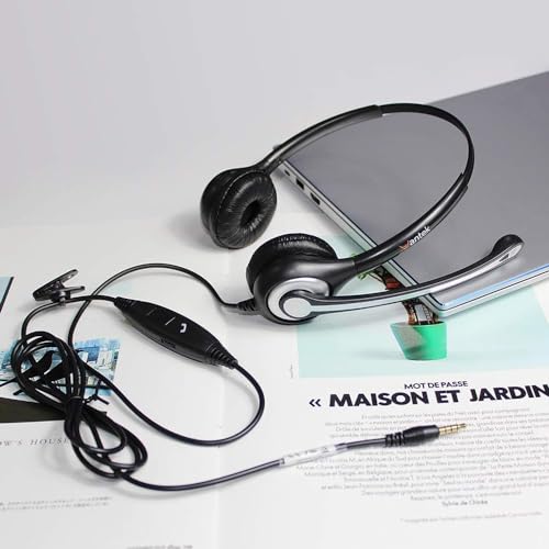 Wantek Büro-Headset mit Mikrofon und Noise Cancelling
