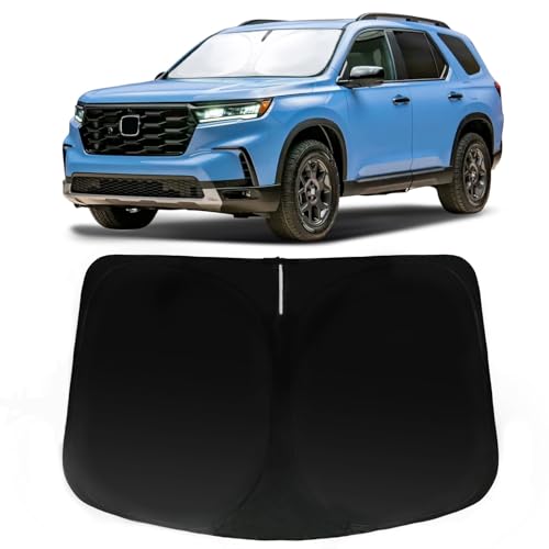 Image of Windshield Sun Shade for Honda Pilot 2016-2024, Car Front Window Sunshade with 240T Sun Visor Protector Blocks UV Rays Heat Sun Shield Accessories