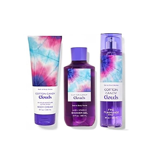 Buy Bath & Body Works COTTON CANDY CLOUDS Trio Gift Set Fine