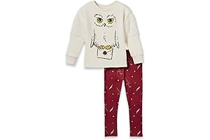 Harry Potter Girls' Toddler Long Sleeve Fleece Sweatshirt and Knit Leggings Set