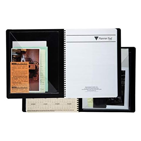 Planner Pad Insta Pockets, Front and Back Planner Pocket Combo, Executive Size, Clear Vinyl, 8” x 10” Cover