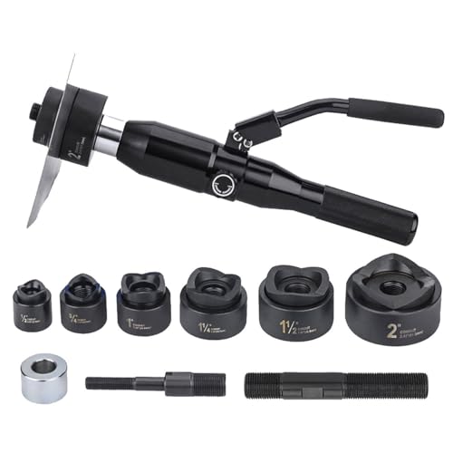 DHMYYXGS Kit De Sacabocados Hidráulicos,Perforadora De Láminas,Metal Excavadora De Agujeros Hidráulica,para Perforar Chapas Metálicas,Metal Acero Aluminio Plástico,Black