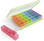 Ezy Dose Pop-Out Weekly 7-Day, 4x/Day Pill Organizer, Rainbow, X-Large | Pill Case, Medicine Planner, Vitamin Organizer Box, Convenient and Easy to Use, X-Large Pop-Out Compartments, BPA Free