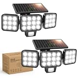 GEARLITE Solarlampen für Außen mit 120 LEDs, Linsenfokus & Bewegungsmelder