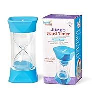 hand2mind Jumbo 1 Minute Sand Timer, Large Hourglass Timer, Sand Clock, Quiet Timer for Kids, Visual Timer for Classroom, Toddler Timer Visual Countdown, Game Timer, Calm Down Corner Supplies