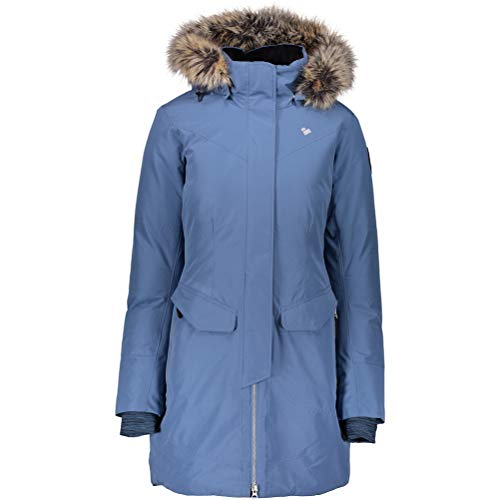 Obermeyer Sojourner Down w/Faux Fur Trim Womens Insulated Ski Jacket - 10/Bluestone