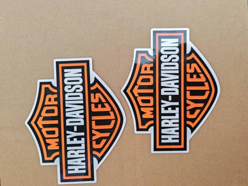 Image of Harley Sticker Davidson Decal Bar & Shield Extra Large Trailer Logo (2Pack, Width 6in) Premium Waterproof Removable