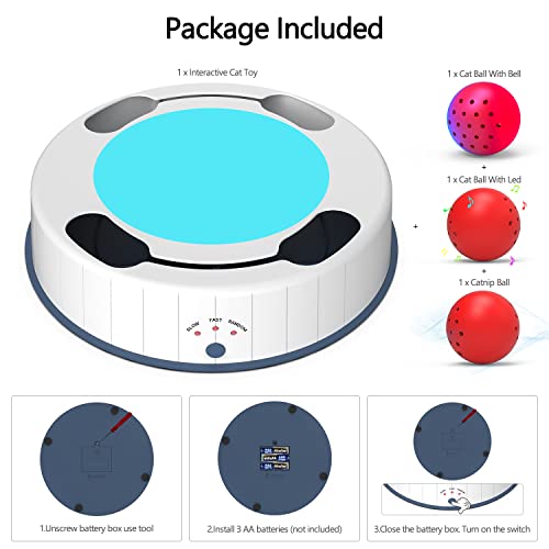 Cat Toys Cat Balls Cat Toys For Indoor Cats Interactive Cat Toys Kitty Toys Electronic Cat Toy Automatic Cat Toys Cat Mice Toy With Mice With Scratching Pad Catnip Ball Cat Bell Ball Cat Glowing Ball #TOP6