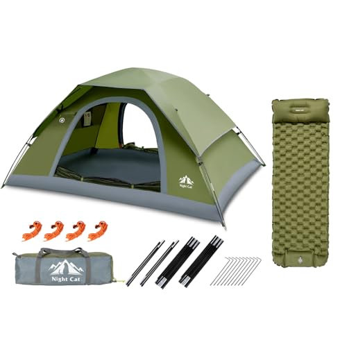 Carpa Night Cat para 1 persona con colchoneta inflable