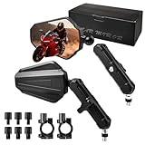 Nifeida Adventure Motorcycle Mirrors, 8/10MM Screw Easy to Install Universal Rearview Mirrors Foldable 180 Degrees Compatible with Scooter ATV Dirt Bike and More