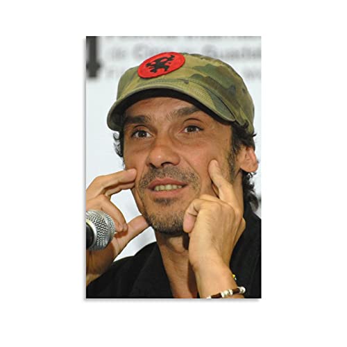 LINBAI Poster du chanteur espagnol Manu Chao (12) - Décoration murale - Impression sur toile - 20 x 30 cm