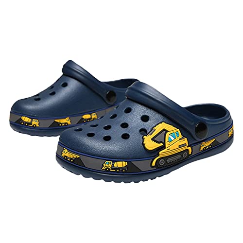 Ohsnmaksl Toddler Clog Slippers Garden Sandals Slip On Shoes Water Shoes Sneakers Cartoon Slides For Boys And Girls Children Beach Pool Shower21-X-Ddx-Navy-02-300 #TOP11