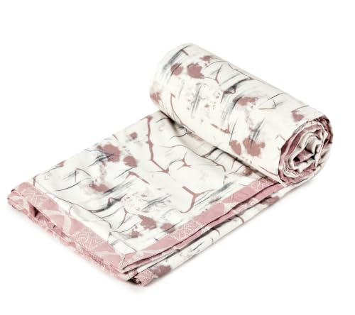 Image of Amazon Brand - Umi AC Dohar Blanket for Single Bed | 100% Cotton 160 TC | Soft Lightweight Three Layer Quilt | 57x87 Inches | Beautiful Elegant Design