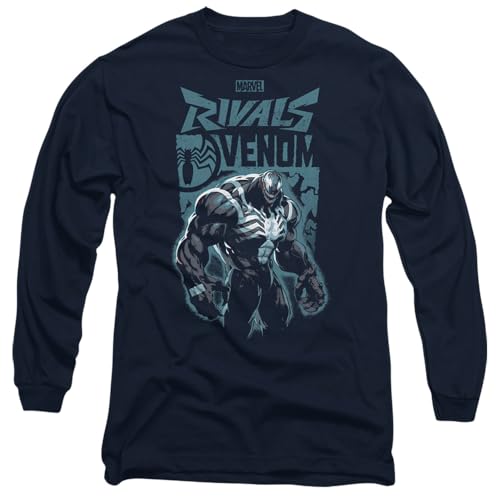 Marvel Rivals Long Sleeve T Shirt Venom Navy Vetement Gaming Unisexe T-Shirt Manche Longue