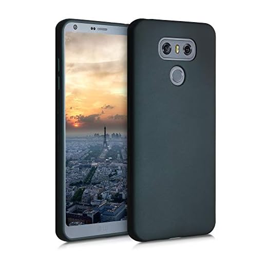 kwmobile Handyhülle für LG G6 Hülle - Silikon Case metallisch schimmernd - Schutzhülle Cover - Metallic Petrol