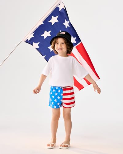 Image of maamgic Boys Swim Trunks with Compression Liner Toddler Stretch Swim Shorts