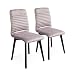 Produktbild Kare Design Stuhl Lara Velvet 2er Set, bequemer, moderner Esszimmerstuhl im Retro Design, silber-samt (H/B/T) 92 x 44 x 45 cm