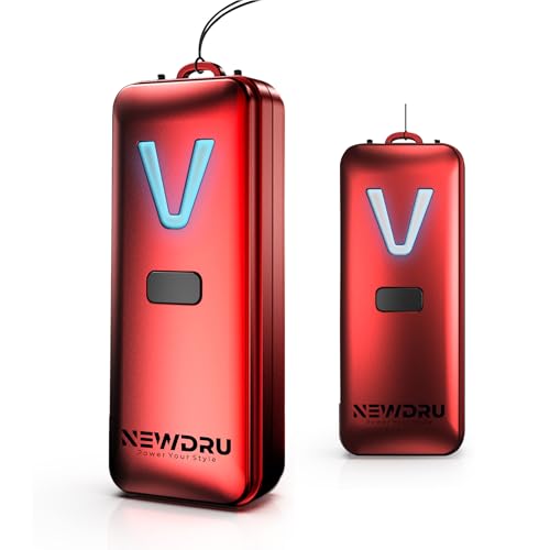 Image of NEWDRU Wearable Air Purifier, Portable Mini Rechargeable Personal Purifier with 15-Hour Battery | Negative Ion Technology for Clean Air | Lightweight, Stylish & Travel-Friendly - PureVibe Pro (Red)