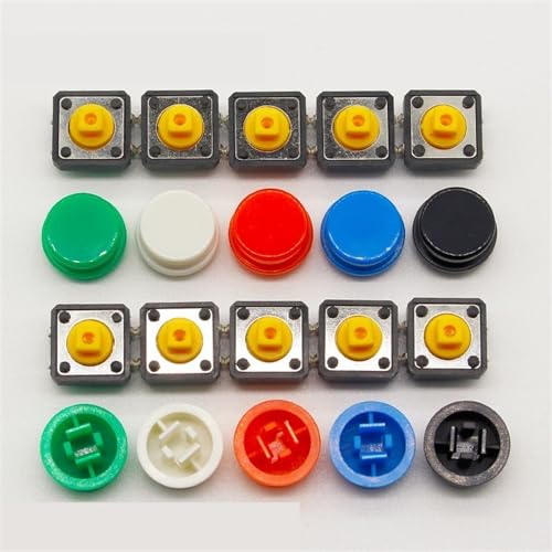 Interrupteur à bouton-poussoir tactile momentané 12mm micro bouton de commutation 40 pièces