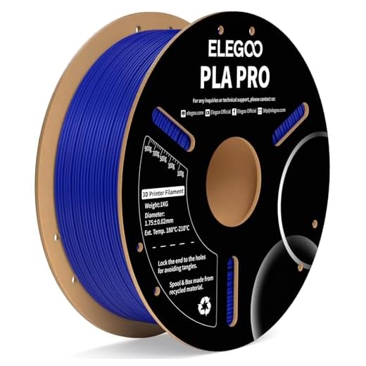 ⚡ ELEGOO PLA PRO Filament 1.75mm Blue 1KG, 30-250mm/s Printing Speed Improved Rigidity 3D Printer Filament Dimensional Accuracy +/- 0.02mm, 1kg Spool (2.2lbs)