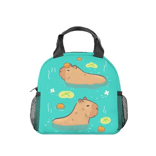 GIHSWE Animal Lunch Bag for Girls Boys - Reusable Insulated Lunch Box with Handle - Small Green Cute Large Capacity Lunchbox for Kids - Ideal for School Picnic Travel, Outdoors Deal
