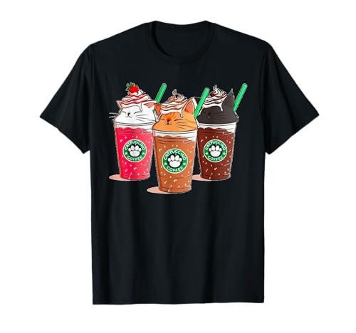 Gato Kawaii Catpuccino Camiseta