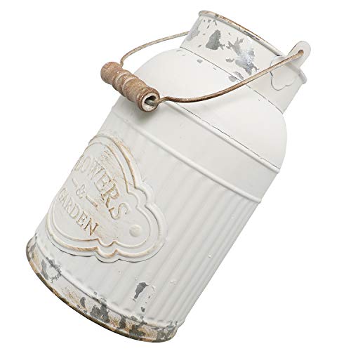 Vancore Shabby Chic Metal Milk Jug Planter Metal Vases For Decor Rustic Flower Bucket Farmhouse Decorative Vases #TOP3