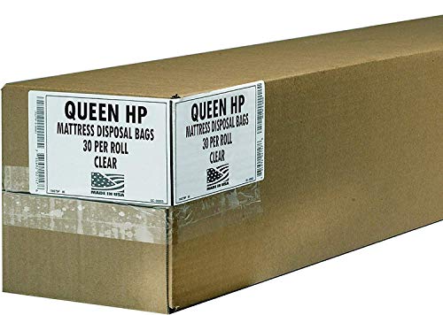 Aluf Plastics High Performance Queen Size Mattress 2.5 MIL (eq) Clear Waterproof Cover Bags - 72