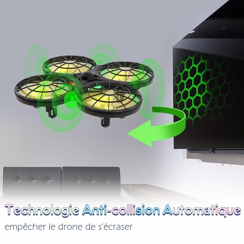 Loolinn | Drone pour Enfant Cadeau - Mini Drone Télécommandé avec Technologie Anti-Collision Automatique/Sûr pour les Enfants/Facile à Piloter/Certification C0 Approuvée (Cadeau pour Enfant) – vue 4