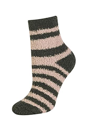 Image of Mamia 6 Pairs Women's Cozy Slipper Socks Fuzzy Sock Multi Color