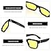 ZENOTTIC Night Vision Glasses for Men: Fashion Rectangle Yellow Lens with Anti Glare UV400 Protection for Driving Cycling Motorcycle