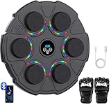 Music Boxing Machine,Elektronische Musik Boxmaschine mit Boxhandschuhen,Boxsack Hängend Boxautomat mit 9 Geschwindigkeitsmodi und und Zählmodus,Boxen Sport Training Geschenk für Erwachsene und Kinder