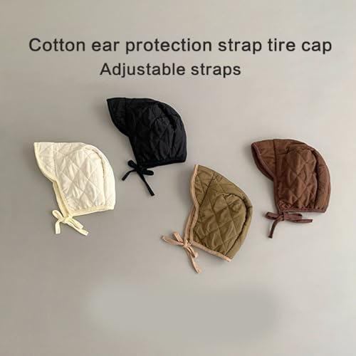 Baby Hat Cotton Bonnet Caps with Ear Protections and Adjustable Ties for Warmth and Comfortable 0 12 Months Infants Brown4
